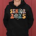 Retro Groovy Senior 25 Class Of 2025 Graduation Smile Grad Women Hoodie