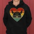 Retro Heart Viking Helmet Viking Valentines Day Women Hoodie