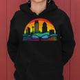 Retro Omaha Skyline Rainbow Lgbt Lesbian Gay Pride Women Hoodie