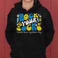Rock Your Socks Down Syndrome Awareness Day Groovy Wdsd Women Hoodie