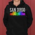 San Diego Skyline Rainbow Gay Pride Month California Women Hoodie