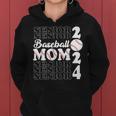 Senior Mom 2024 Baseball Class Of 2024 Graduation Women Hoodie