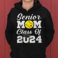 Senior Mom Class Of 2024 Softball Mom Graduation Graduate Women Hoodie