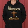 The Sermonator Pastor Appreciation Christian Cross Women Hoodie