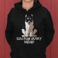 Siberian Husky Squad Lustiger Hund Mama Hund Papa Besitzer Kapuzenpullover für Damen