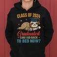 Sloth Graduation Class Of 2024 Graduated Can Go Back To Bed Women Hoodie