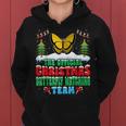 Snow Christmas Butterfly Watching Team Butterfly Lover Xmas Women Hoodie