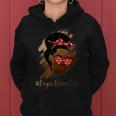 Soccer Black Melanin Mom Messy Bun Life Women Hoodie