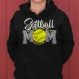 Softball Mom Leopard Softball Mom Mother's Day 2024 Women Hoodie