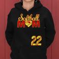 Softball Mom Mother's Day 22 Fastpitch Jersey Number 22 Women Hoodie