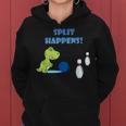 Split Happens Dino Trex T-Rex Bowling Bowler Fun Women Hoodie