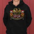 Spqr Legionario De Roma Imperio Romano Ejército Romano Sudadera con capucha para mujer