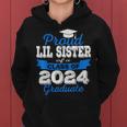 Super Proud Little Sister Of 2024 Graduate Awesome Family Women Hoodie