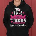 Super Proud Mom Of 2024 Kindergarten Graduate Awesome Family Women Hoodie