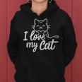 Süßes I Love My Cat Ich Liebe Meine Katze Outfit Katzen Mama Kapuzenpullover für Damen