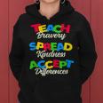 Teach Bravery Spread Kindness Accept Differences Women Hoodie