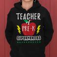 Teacher Of Pre K Superheroes Teacher TeamWomen Hoodie