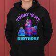 Todays My Birthday Llama Boy Family Party Decorations Women Hoodie