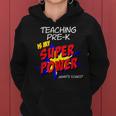 Trendy Pre-K School Teacher Superhero Superpower Comic Book Women Hoodie