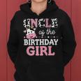 Uncle Of The Birthday Girl Farm Cow Daddy Papa 1St Women Hoodie