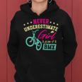 Never Underestimate Girl With Bmx Cycling Cyclist Women Hoodie
