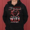 Never Underestimate A Husband Who Has A Wife In Heaven Women Hoodie
