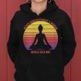 Never Underestimate A Woman With A Yoga Mat Retro Vintage Women Hoodie