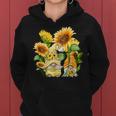 Unique Sunflower Gnome For And Hippies Floral Women Hoodie