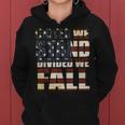 United We Stand Divided We Fall Usa Flag Women Hoodie