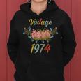 Vintage 1974 Floral 48Th Birthday Women Hoodie