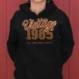 Vintage 1985 All Original Parts For & Birthday Women Hoodie