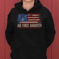 Vintage Air Force Daughter American Flag Veteran Women Hoodie