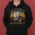 Vintage Cowboy Boots And Wine Smooth Like Tennessee Whiskey Women Hoodie