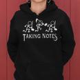 Vintage Musical Taking Notes Music Lovers Teachers Women Hoodie