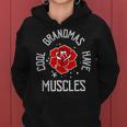 Vintage Retro Groovy Cool Grandmas Have Muscles Christmas Women Hoodie