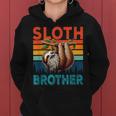 Vintage Retro Sloth Costume Brother Father's Day Animal Women Hoodie