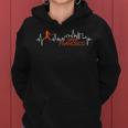 Vintage San Francisco Skyline Baseball Heartbeat Women Women Hoodie