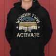 Vintage Wonder Twin Powers Activate Twins Brother Sister Women Hoodie