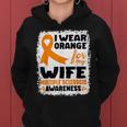 I Wear Orange For My Wife Ms Multiple Sclerosis Awareness Women Hoodie
