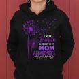 I Wear Purple In Memory Of My Mom Alzheimer's Awareness Women Hoodie