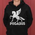 White PegasusDistressed Magic Unicorn Horse Galaxy Women Hoodie