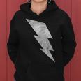 White Retro Vintage Lightning Bolt Graphic Kid Women Hoodie