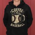 Wochenenden Kaffee Baseball Retro Baseball Mama Papa Kapuzenpullover für Damen