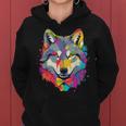 Wolf Gay Pride Lgbt Rainbow Flag On Wolf Lgbtq Women Hoodie