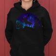 Wolf Howling Moon Love Wolves Cosmic Space Galaxy Girl Women Hoodie