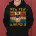 Women's Pew Pew Madafakas French Bulldog Dogs Dadintage Kapuzenpullover für Damen