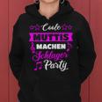 Women's Schlager Party Outfit Schlager Fan Mother Mum S Kapuzenpullover für Damen