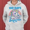 100 Days Smarter Unicorn Girls Teacher 100Th Day Of School Women Hoodie