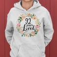 92 Years Loved 92 Year Old Floral 92Nd Birthday Women Hoodie