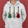 Bass Guitar Italian Flag Bassist Musician Italy Women Hoodie